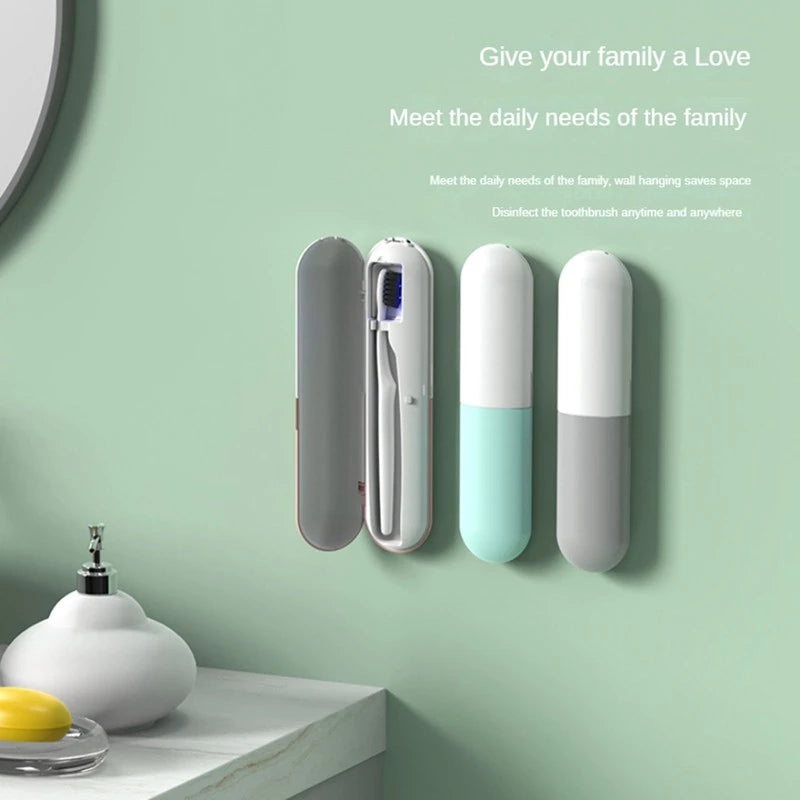 Esterilizador Portátil Recarregável UV Para Escova De Dentes