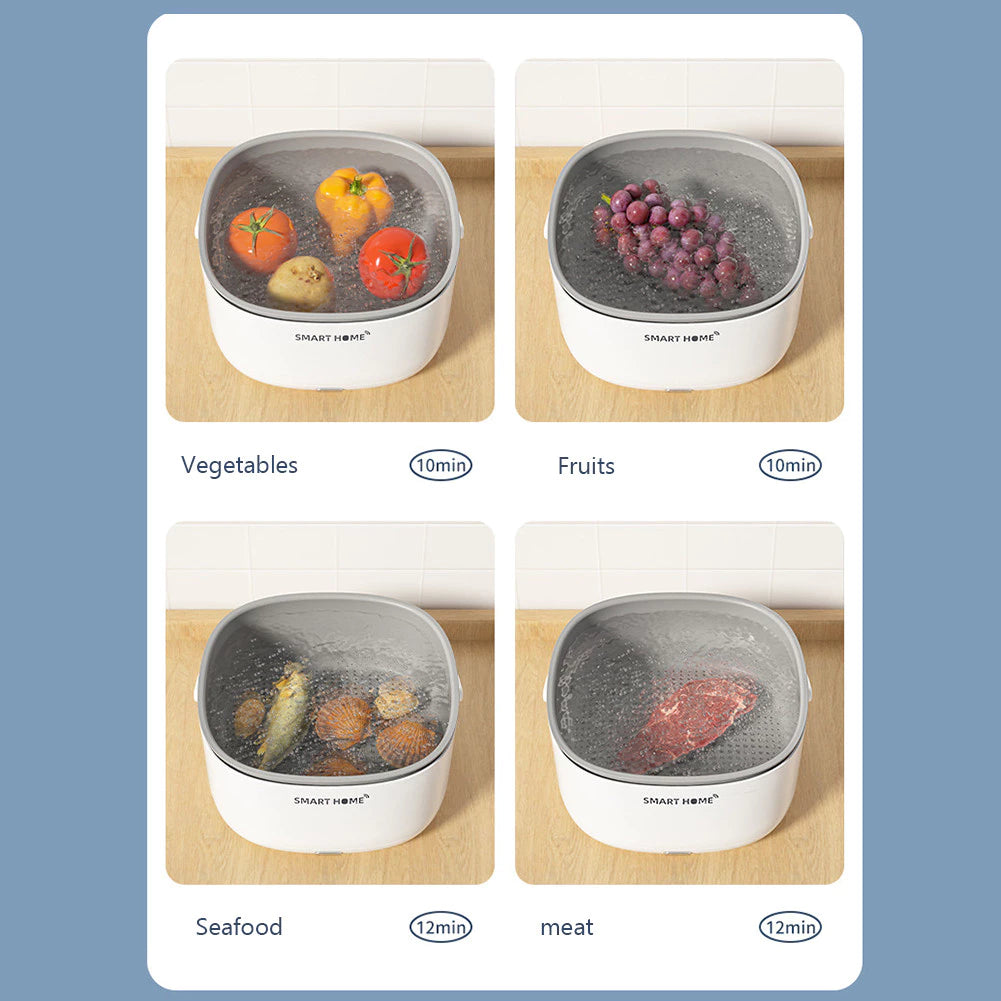 Mini Limpador Ultrassônico de Frutas e Vegetais